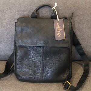 American Leather Co black backpack